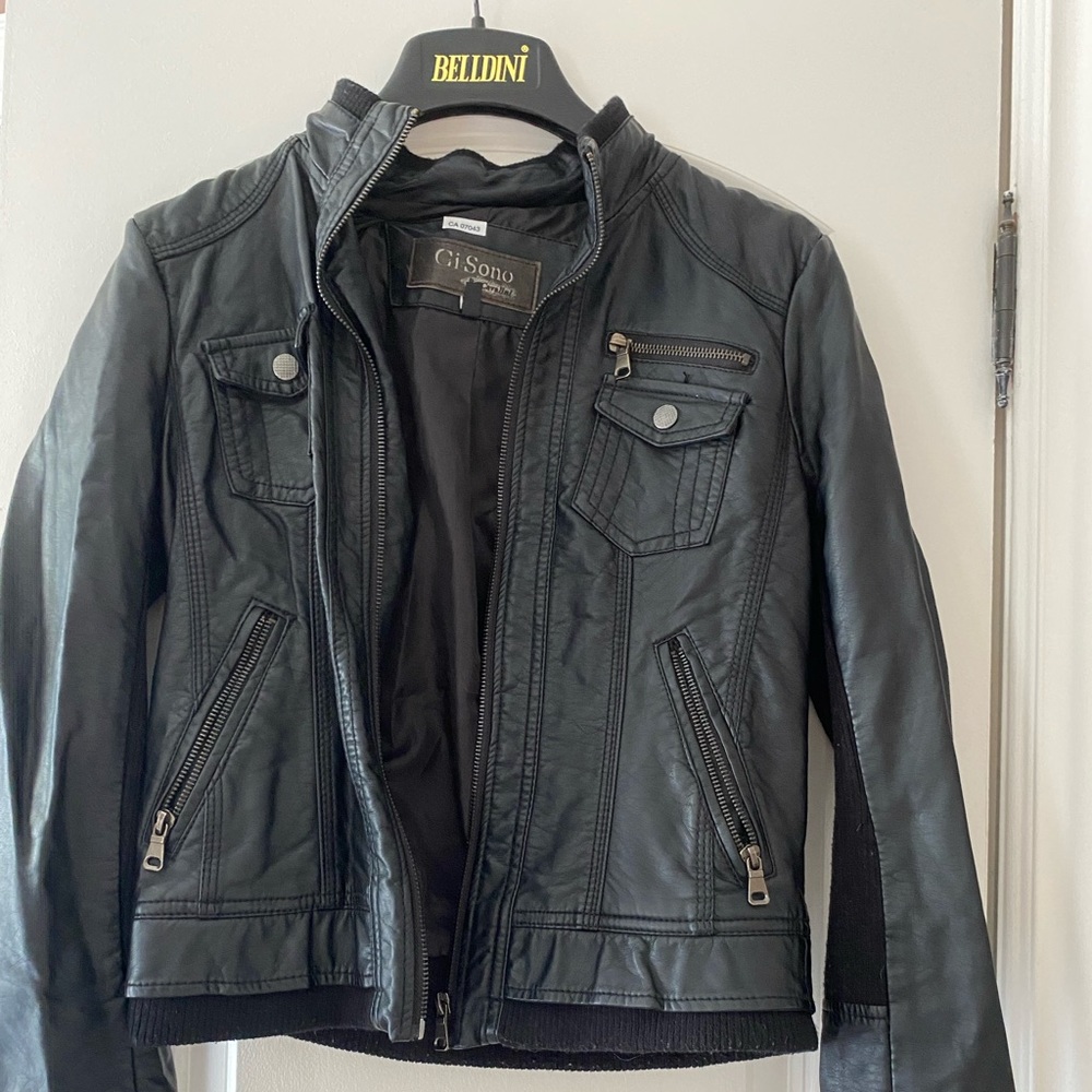 Black Gi Sono Cavalini leather jacket
